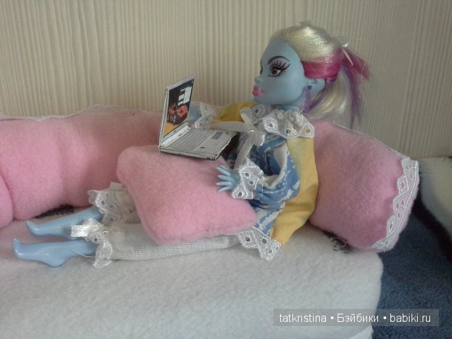 Этюд в голубом... Кукла Мостер Хай (фото 3)