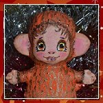 Новогодняя обезьянка. Игрушка ручной работы