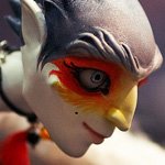 Птиц-проказник - авторская шарнирная кукла Марии Пикуновой