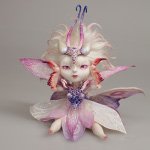 Фея Орхидея, авторская шарнирная кукла из фарфора Марии Пикуновой