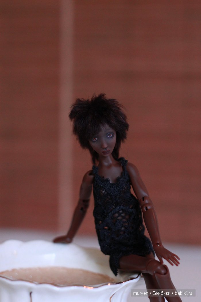 Шоколадка. Шарнирная авторская кукла Марии Пикуновой