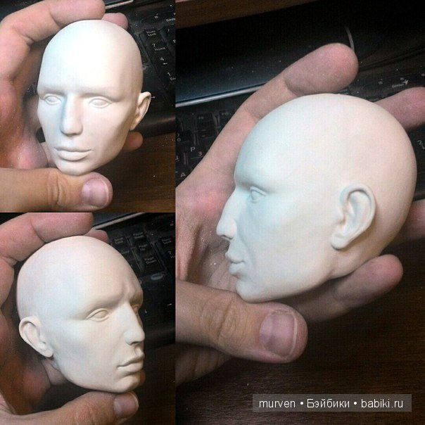 Античный муж в процессе работы. Шарнирная кукла