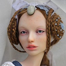 Средневековая дева "Люпин". Авторская шарнирная кукла Марии Пикуновой