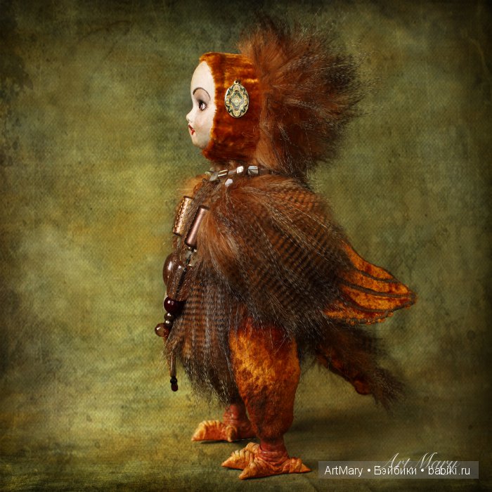 Золотая птица удачи — Авторские куклы в антикварном стиле: будуарные