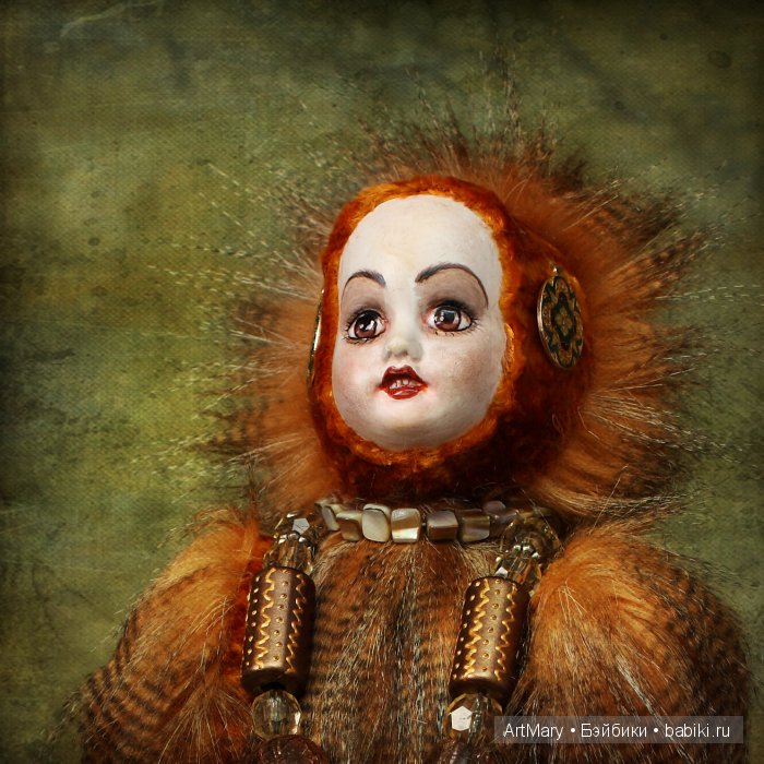 Золотая птица удачи — Авторские куклы в антикварном стиле: будуарные (фото 2)