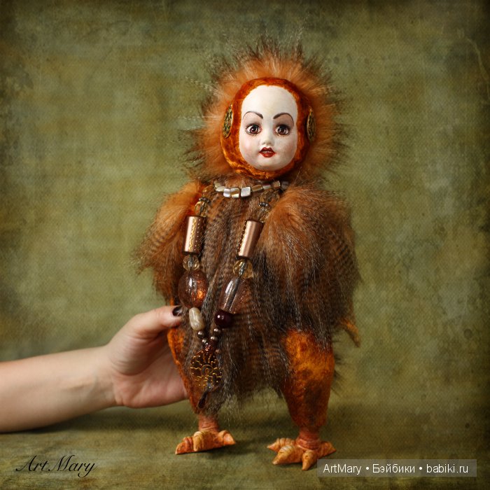 Золотая птица удачи — Авторские куклы в антикварном стиле: будуарные (фото 3)