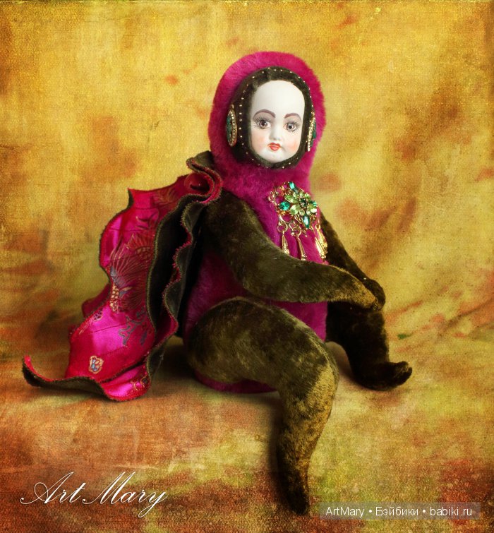 Бабочка Фуксия — Авторские куклы в антикварном стиле: будуарные (фото 4)