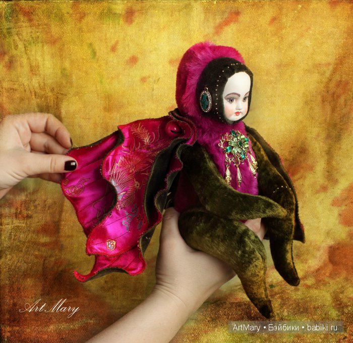 Бабочка Фуксия — Авторские куклы в антикварном стиле: будуарные (фото 7)