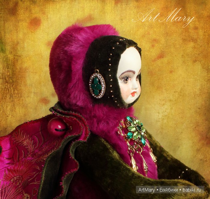 Бабочка Фуксия — Авторские куклы в антикварном стиле: будуарные (фото 6)