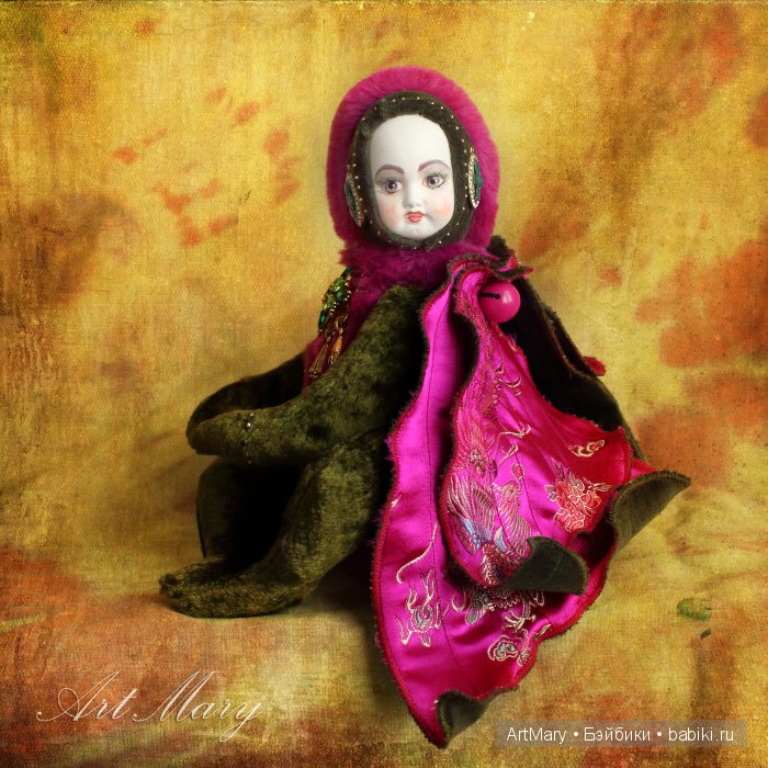 Бабочка Фуксия — Авторские куклы в антикварном стиле: будуарные