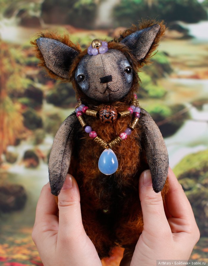 Tsukiko - дух леса — Текстильные игрушки и примитивы: кофейные (фото 7)