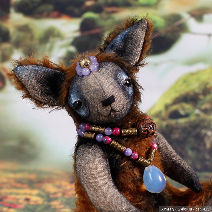 Tsukiko - дух леса — Текстильные игрушки и примитивы: кофейные (фото 4)