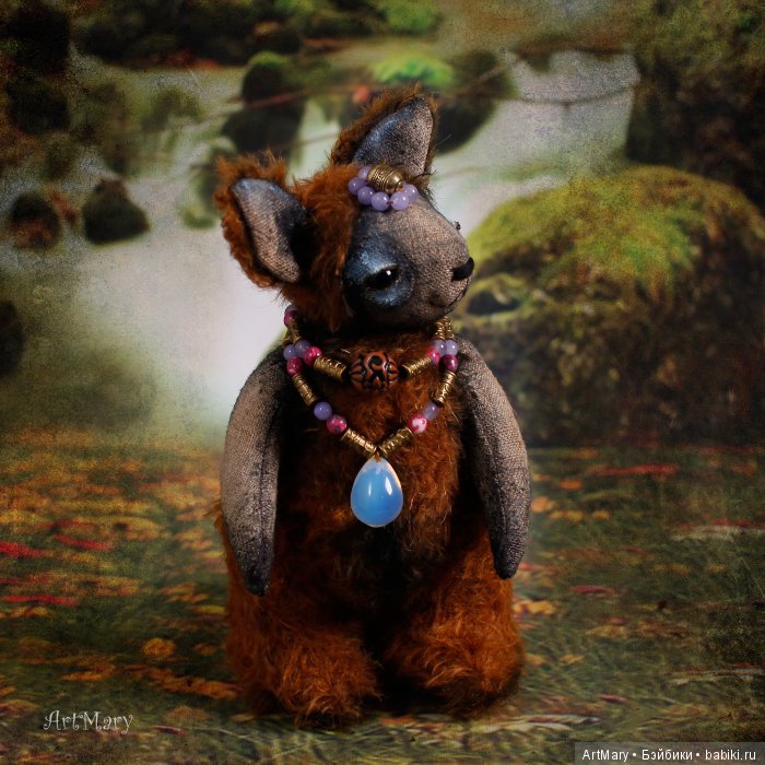 Tsukiko - дух леса — Текстильные игрушки и примитивы: кофейные