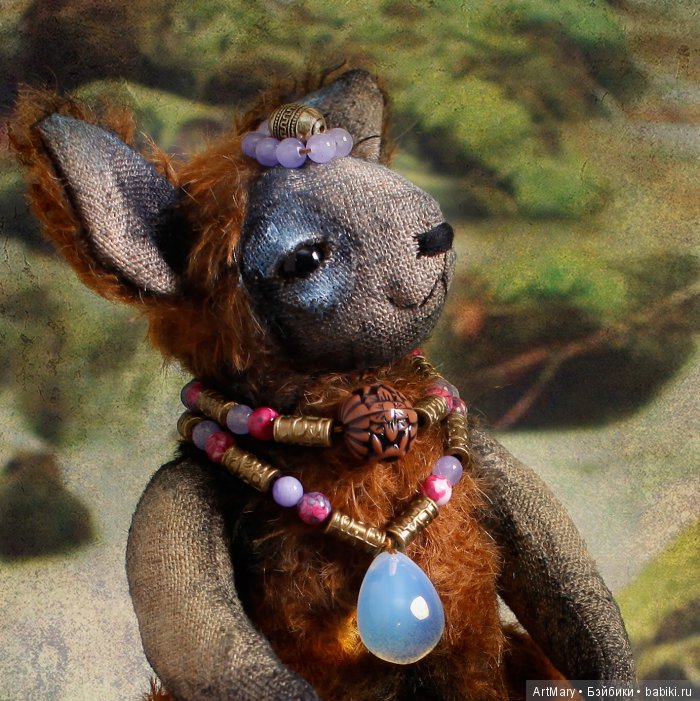 Tsukiko - дух леса — Текстильные игрушки и примитивы: кофейные (фото 9)