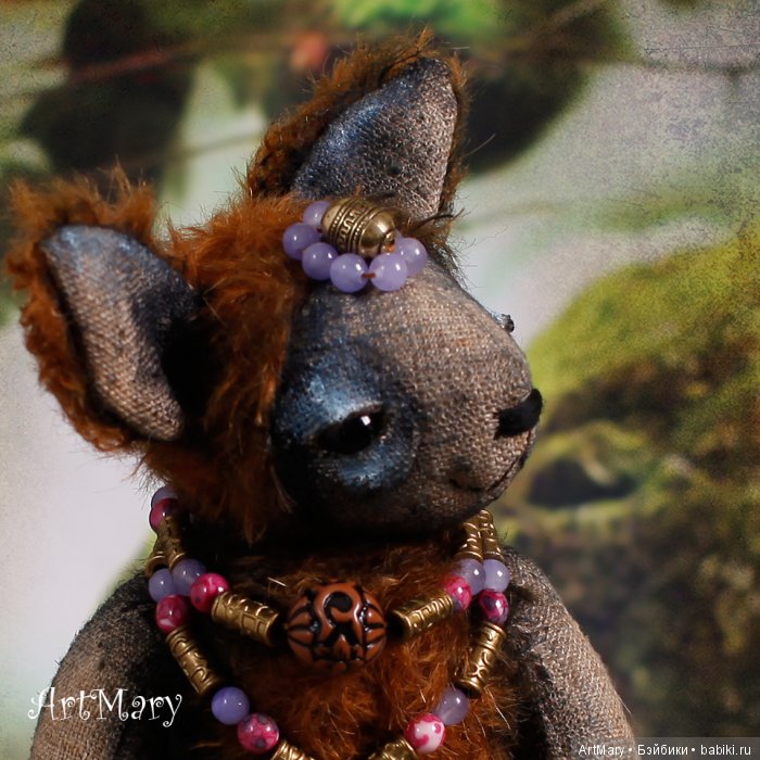 Tsukiko - дух леса — Текстильные игрушки и примитивы: кофейные (фото 2)