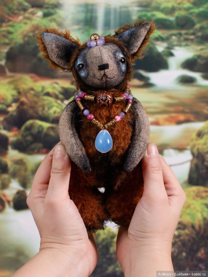Tsukiko - дух леса — Текстильные игрушки и примитивы: кофейные (фото 5)