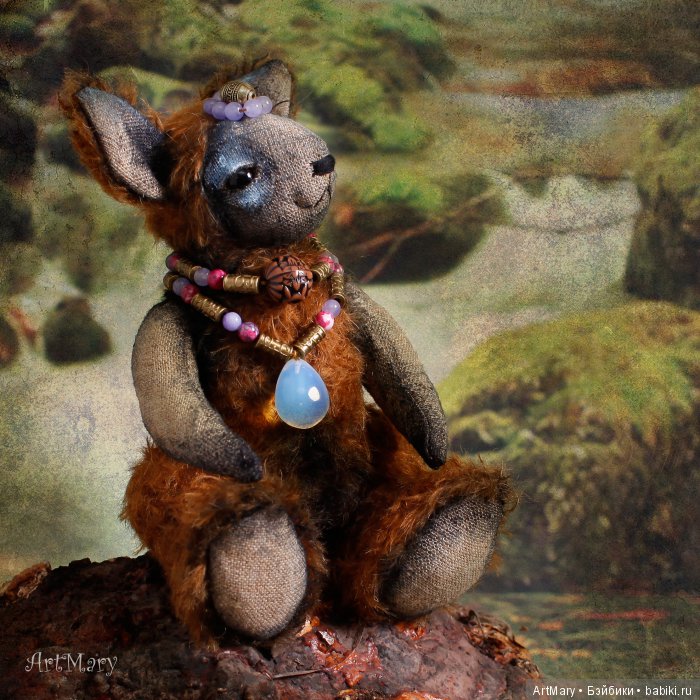 Tsukiko - дух леса — Текстильные игрушки и примитивы: кофейные (фото 8)