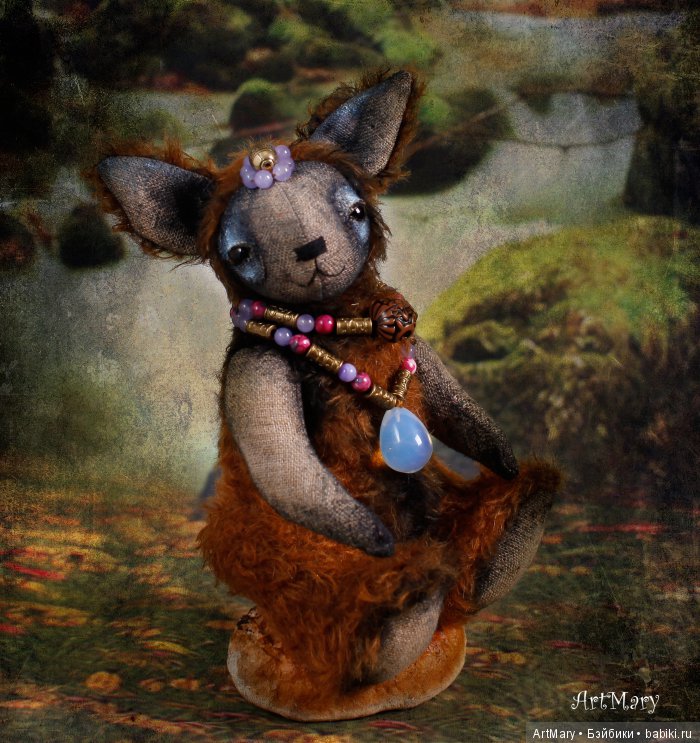 Tsukiko - дух леса — Текстильные игрушки и примитивы: кофейные (фото 3)