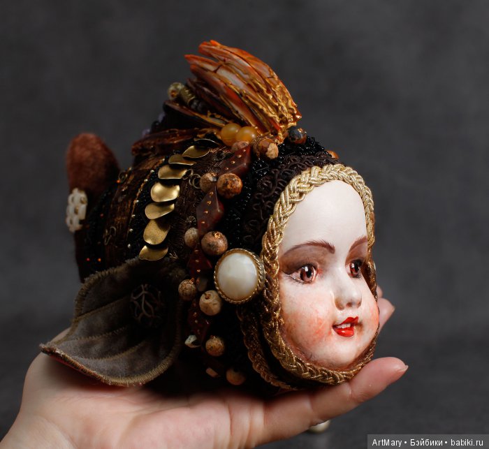 Рыбка-золотая — Авторские куклы в антикварном стиле: будуарные (фото 10)