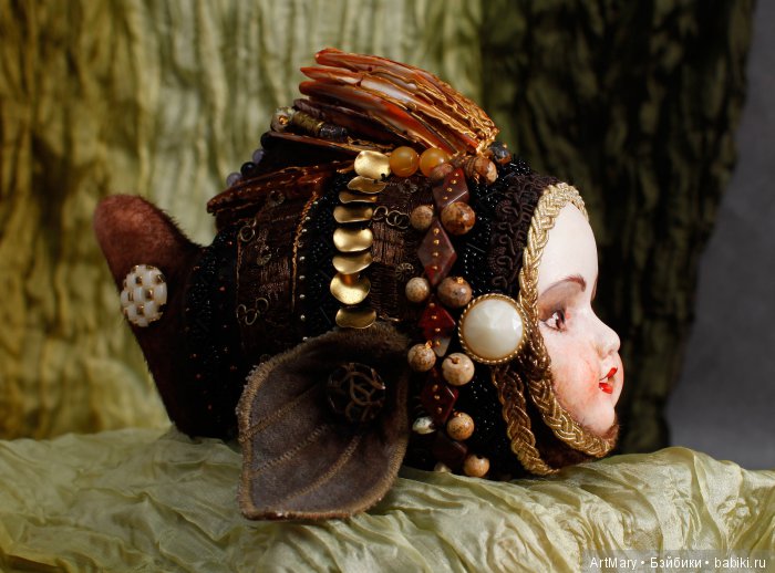 Рыбка-золотая — Авторские куклы в антикварном стиле: будуарные (фото 4)