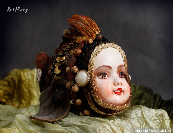 Рыбка-золотая — Авторские куклы в антикварном стиле: будуарные (фото 2)