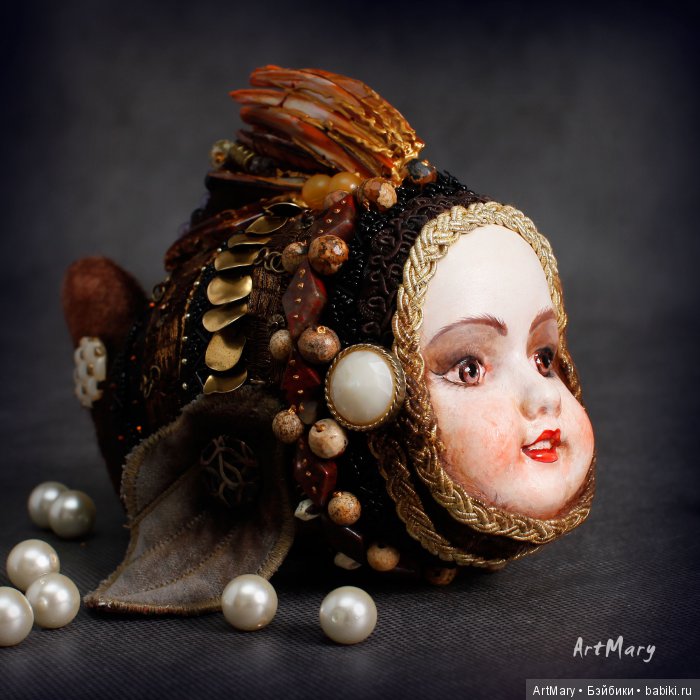 Рыбка-золотая — Авторские куклы в антикварном стиле: будуарные