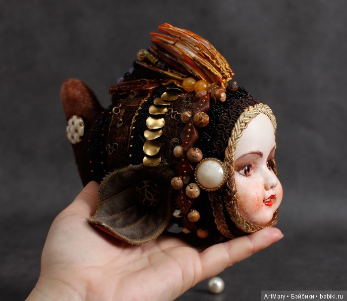 Рыбка-золотая — Авторские куклы в антикварном стиле: будуарные (фото 9)