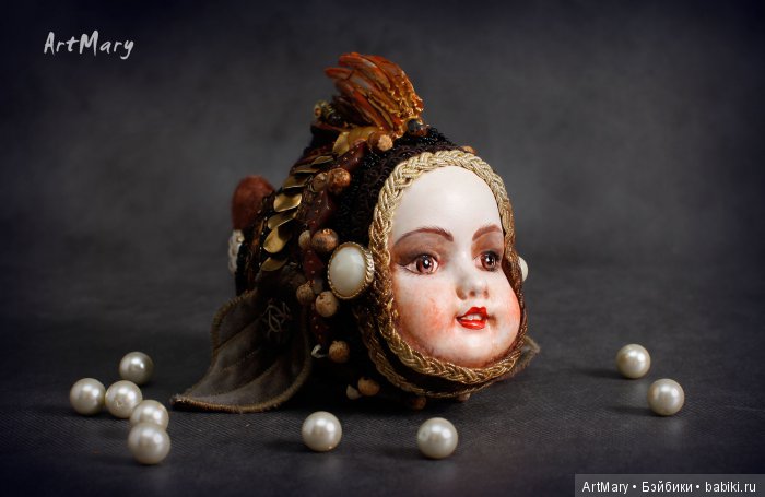 Рыбка-золотая — Авторские куклы в антикварном стиле: будуарные (фото 5)