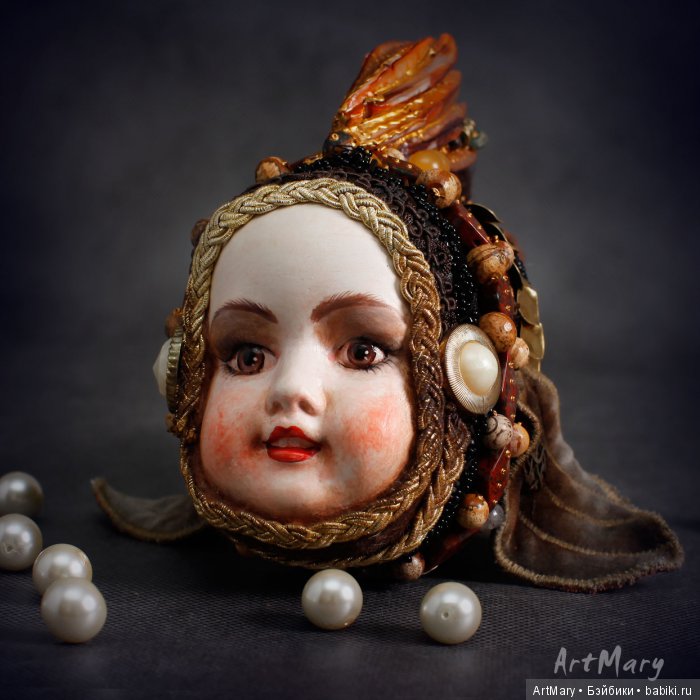 Рыбка-золотая — Авторские куклы в антикварном стиле: будуарные (фото 7)