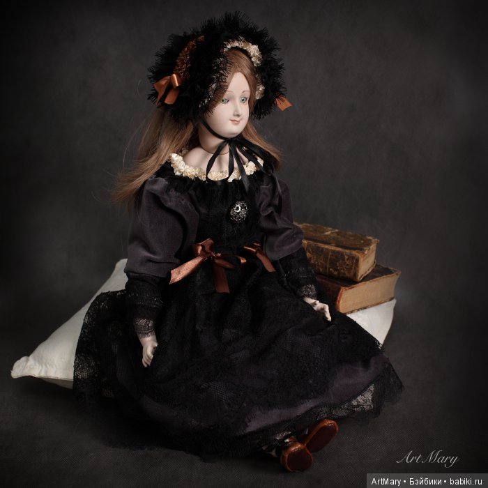 Amber — Авторские куклы в антикварном стиле: будуарные (фото 7)