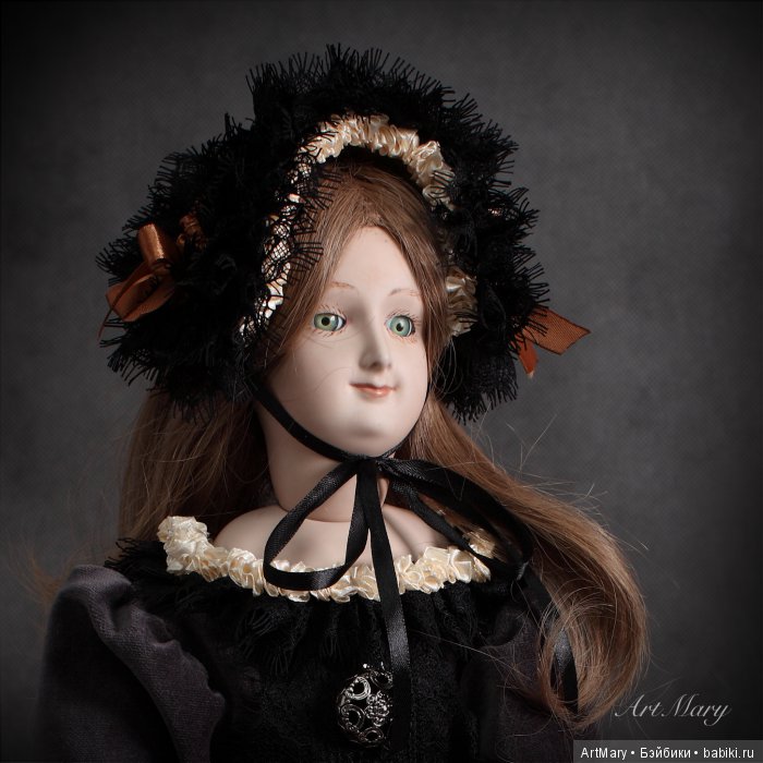 Amber — Авторские куклы в антикварном стиле: будуарные (фото 10)