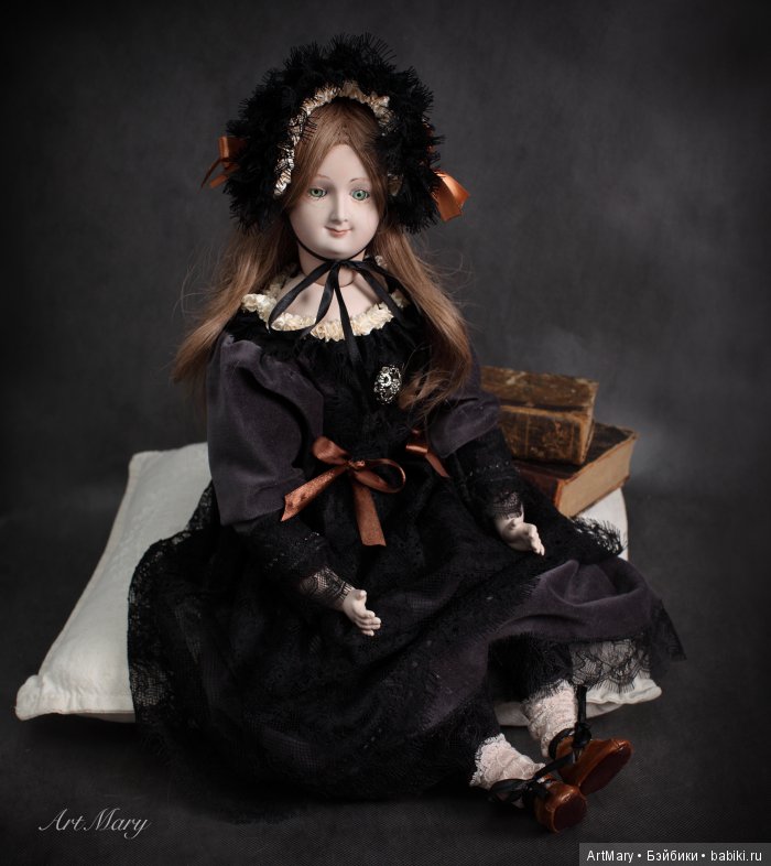 Amber — Авторские куклы в антикварном стиле: будуарные (фото 5)