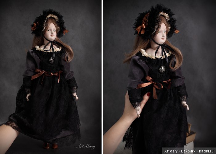 Amber — Авторские куклы в антикварном стиле: будуарные (фото 6)