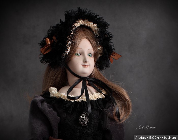 Amber — Авторские куклы в антикварном стиле: будуарные (фото 9)