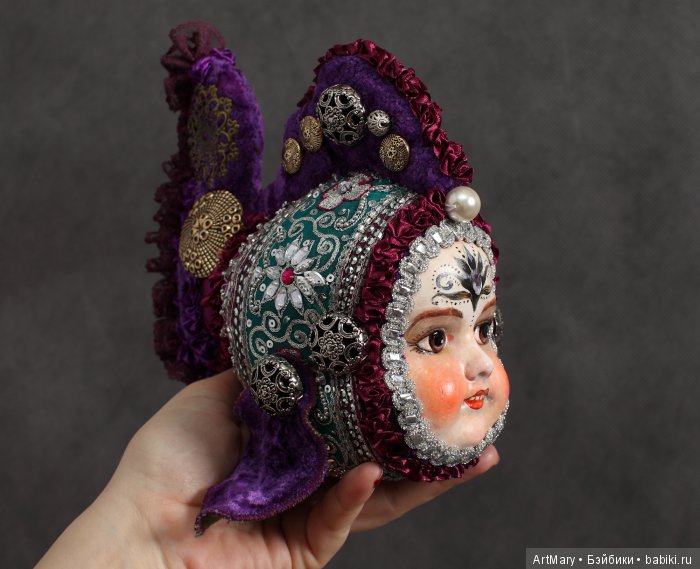 Рыбка Violet — Авторские куклы в антикварном стиле: будуарные (фото 9)