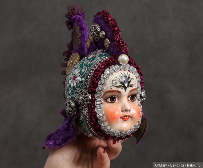 Рыбка Violet — Авторские куклы в антикварном стиле: будуарные (фото 8)
