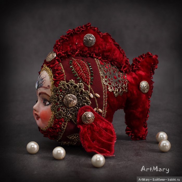Рыбка Margo — Авторские куклы в антикварном стиле: будуарные (фото 9)