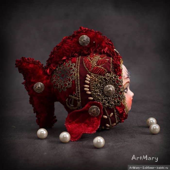 Рыбка Margo — Авторские куклы в антикварном стиле: будуарные (фото 6)