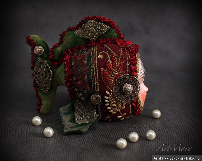 Рыбка "Arizona Dream" — Авторские куклы в антикварном стиле: будуарные (фото 3)