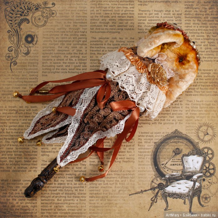 Marotte "Слон Соломон" — Авторские куклы в антикварном стиле: будуарные (фото 9)