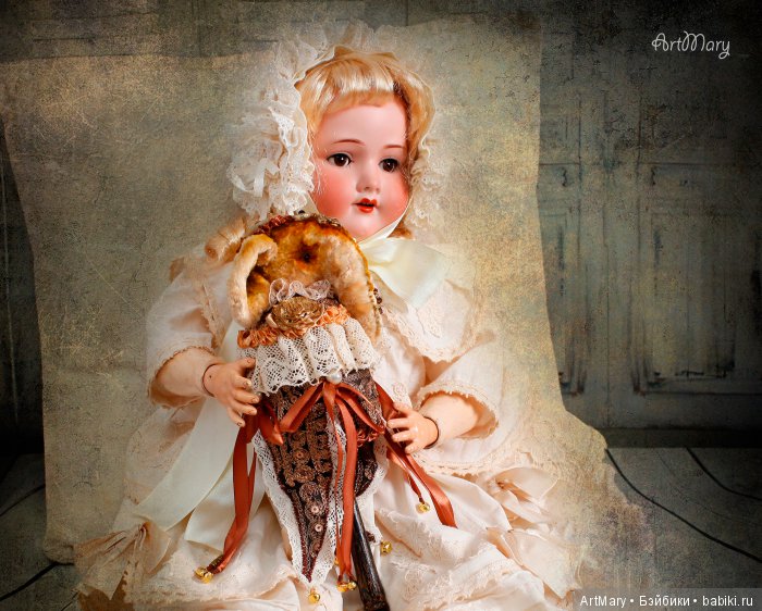 Marotte "Слон Соломон" — Авторские куклы в антикварном стиле: будуарные