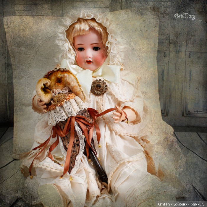 Marotte "Слон Соломон" — Авторские куклы в антикварном стиле: будуарные