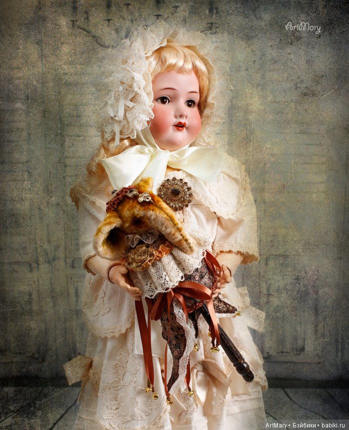 Marotte "Слон Соломон" — Авторские куклы в антикварном стиле: будуарные