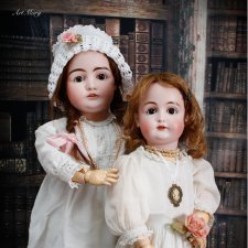 Сестры Кестнер, рост антикварных кукол 75 и 68 см