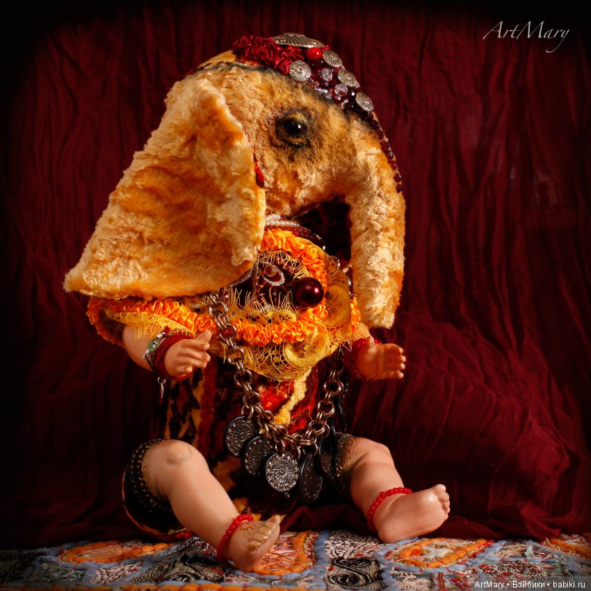 Мой Ганеша, кукла ручной работы | Бэйбики Мой Ганеша, кукла ручной работы