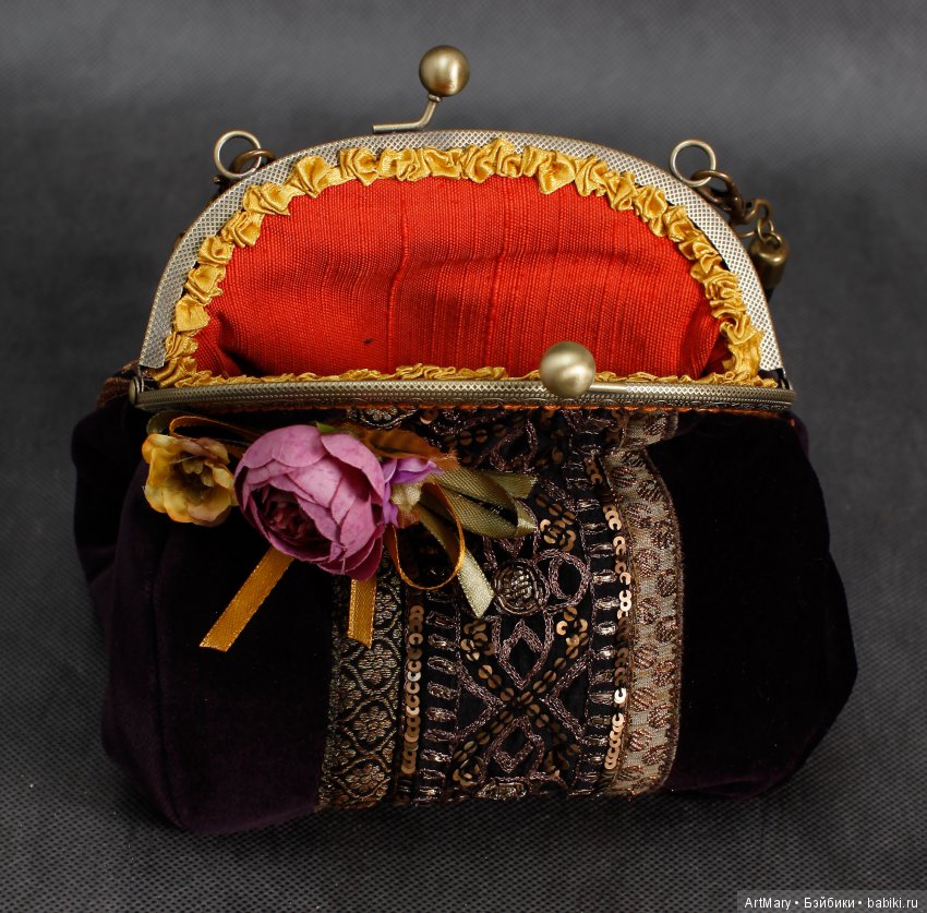 Дорожная сумочка для антикварной куклы (фото 9)