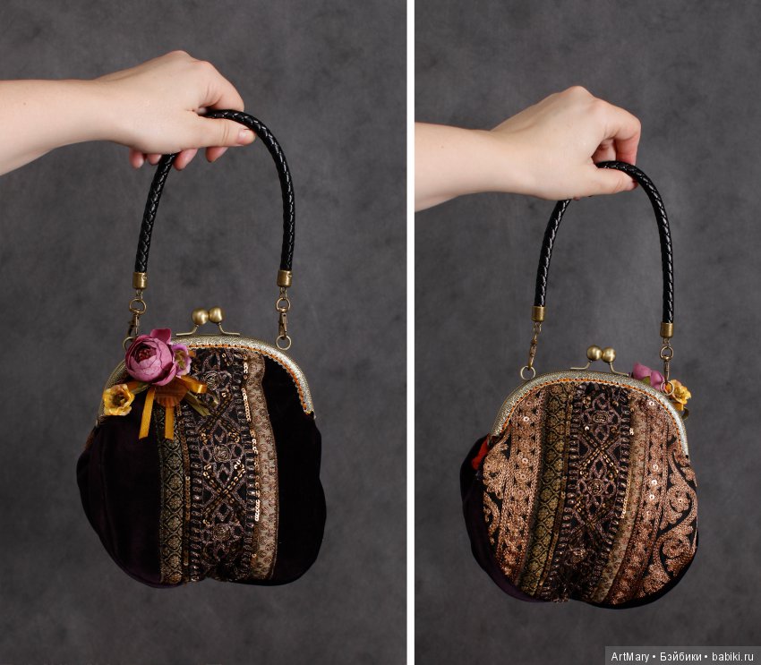 Дорожная сумочка для антикварной куклы (фото 7)