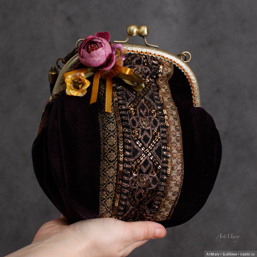 Дорожная сумочка для антикварной куклы (фото 4)