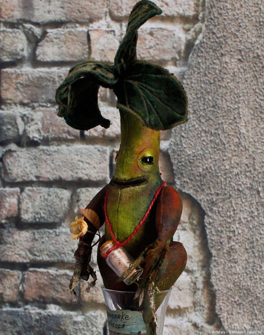 Мандрагора Rebecca — Текстильные игрушки и примитивы: кофейные (фото 8)