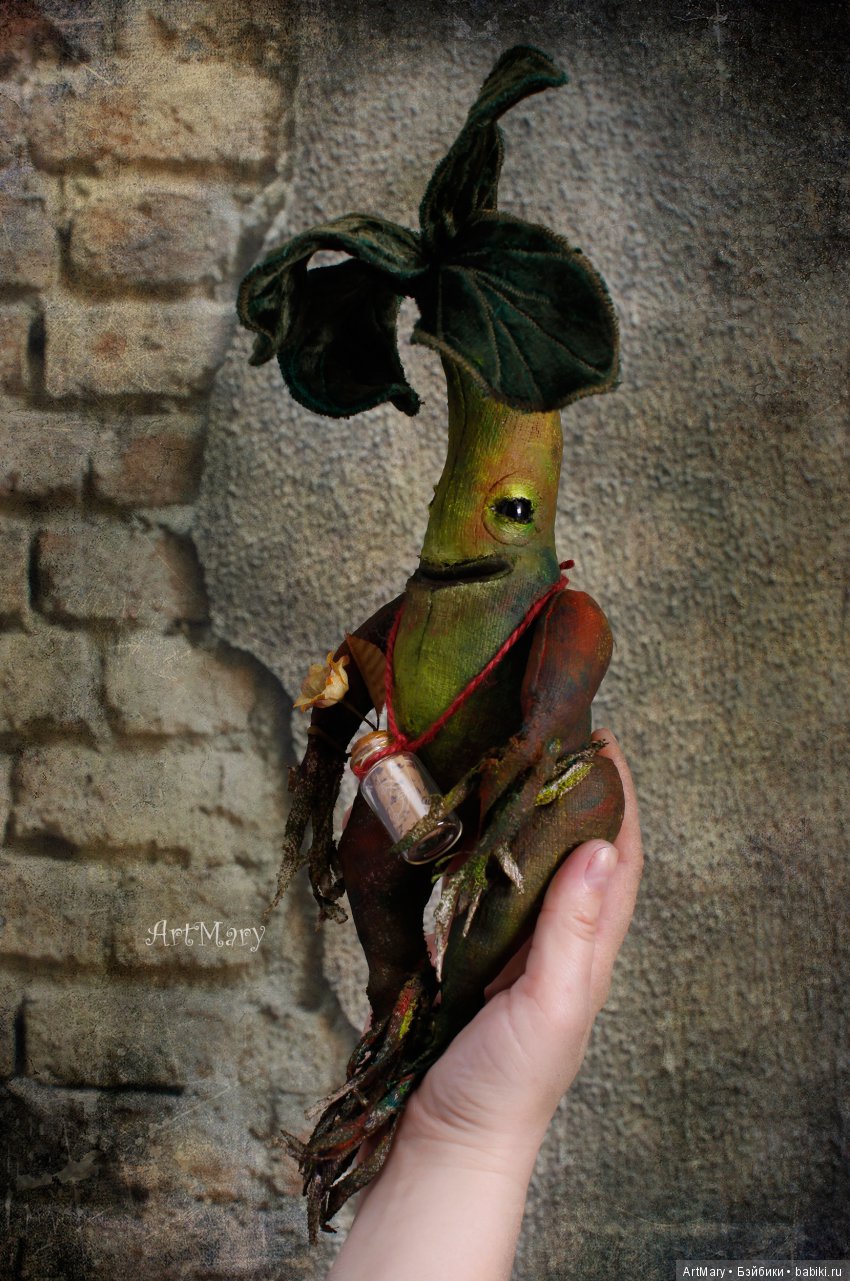 Мандрагора Rebecca — Текстильные игрушки и примитивы: кофейные